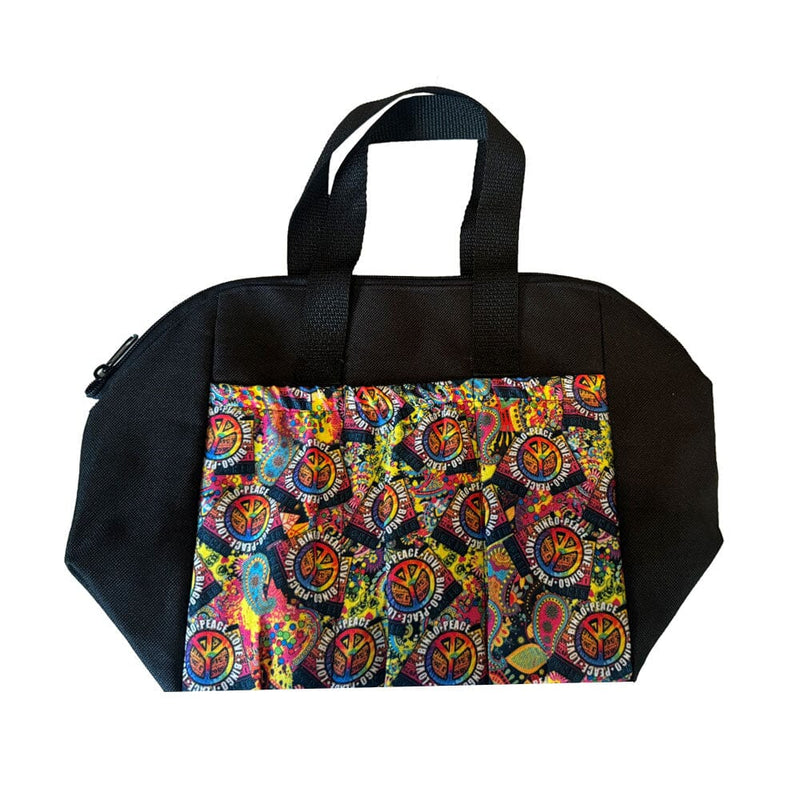 Peace, Love, Bingo 6 Pocket Zipper Bingo Tote