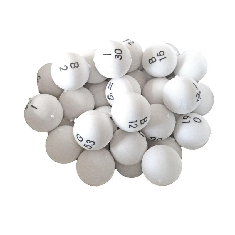 Small Bingo Ball Set (Approx. 0.5") - White