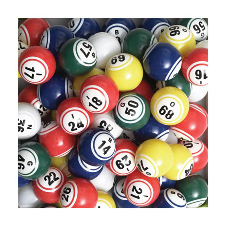 Bingo Ball Set, (Coated) Double Number (1.5")