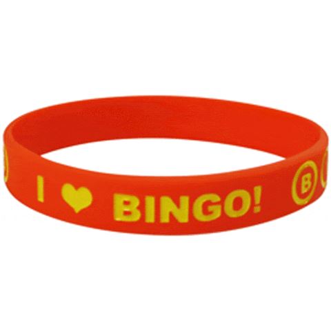 I Heart Bingo Rubber Wristband