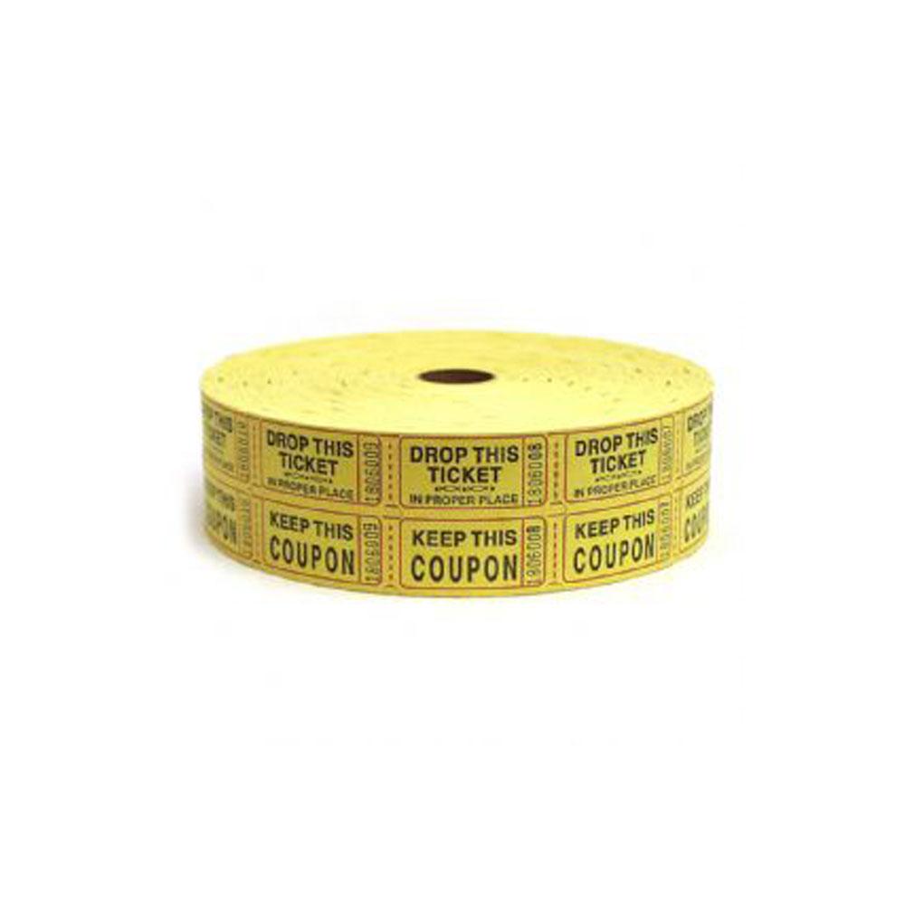 Yellow Star Raffle Tickets Double Roll Raffle Tickets – Wholesale Bingo Supplies